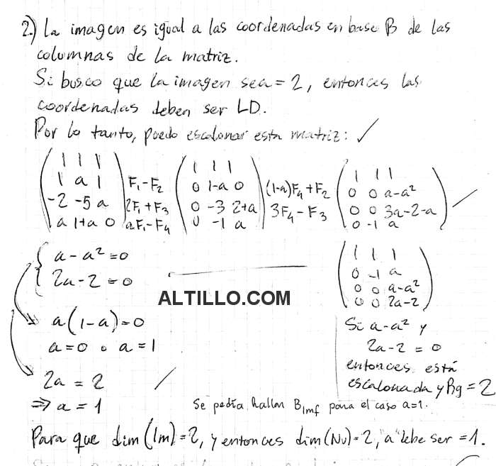 2º Parcial B | Algebra (2022) | CBC | UBA